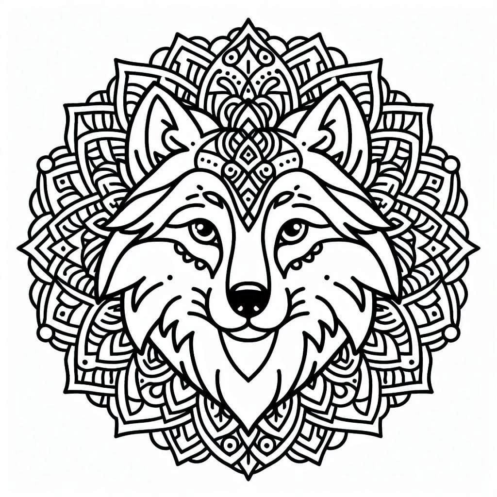 Mandalas Loup 3